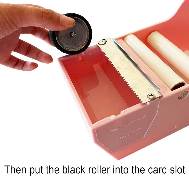 QILIMA Desktop Pink Water Activated Tape Dispenser with Reinforced Kraft Paper Gum Tape 1.88In x 55 Yards for Shipping, Carton and Box Sealing - Image 5